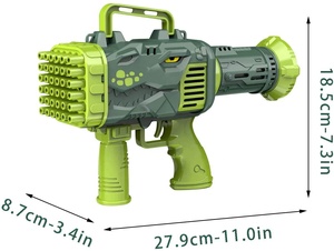 <span class=keywords><strong>Pistola</strong></span> de <span class=keywords><strong>Burbujas</strong></span> de Dinosaurio de 32 Orificios, Juguete Eléctrico Divertido con <span class=keywords><strong>Pistola</strong></span> de <span class=keywords><strong>Burbujas</strong></span> Automática - Product Image 6
