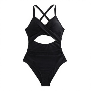 Nuevo Bikini TKS con Tirantes Florales, Diseño de Bloques de Color en Contraste, Sexy, de Secado Rápido, Traje de Baño de Una Pieza con Tanga para Mujer - Product Image 2