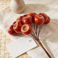Ornement de décoration d'intérieur en forme de fruits artificiels faits à la main, arrangement floral en plastique écologique pour Noël et Thanksgiving