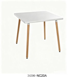 Round Marble <b>Top</b> <b>Dining</b> <b>Table</b> With Wood Legs Minimalist Modern Design 34396-NC17 - Product Image 6