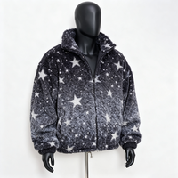Veste d'hiver coupe-vent pour homme, en polaire épaisse, entièrement zippée, à capuche, réversible, en polaire Sherpa, pour la chasse, avec logo frontal à pompons