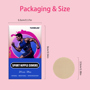 Vente en gros Autocollant de mamelon de sport invisible Couvre-mamelons de course jetables et étanches pour hommes - Product Image 2