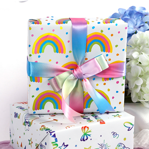 Factory Wholesale 80g Birthday Custom Luxury 43cm X 3m Metallic <b>Paper</b> <b>Roll</b> <b>Wrapping</b> <b>Paper</b> for Packaging - Product Image 5