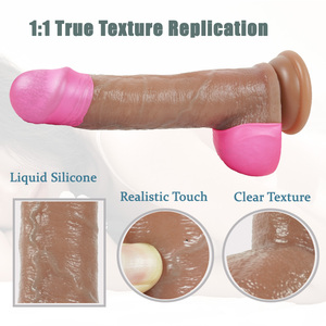 7-Thrust Vibrator Klare Textur Teleskop Penis G-Punkt Silent Vibrator Realistischer <span class=keywords><strong>Dildo</strong></span> für Frauen - Product Image 5