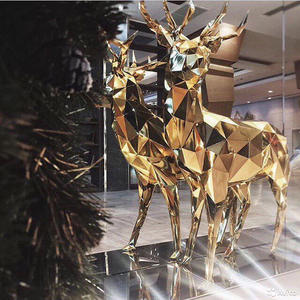 Decorazioni per interni di <span class=keywords><strong>Design</strong></span> moderno di dimensioni personalizzate in fibra di vetro galvanica <span class=keywords><strong>sculture</strong></span> di lupo - Product Image 6