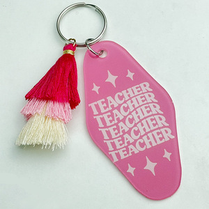 Llaveros de Plástico con Borla, Regalo de Recuerdo con Logotipo Personalizado, Regalo de Profesor, Acrílico, Hotel, Hotel, Novedad - Product Image 4