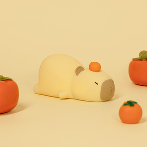 Kapibala Silicone <b>Duck</b> Night <b>Light</b> Rechargeable Tap Control Seven Color USB Powered Animal Theme Decorative Lamp - Product Image 3