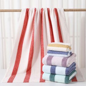 35*75cm 70*140cm Skin-Friendly Multi-Color <b>Striped</b> Coral Fleece Super Soft Ultra-Fine Fiber Eco-Friendly Quick-Dry Bath <b>Towel</b> - Product Image 3
