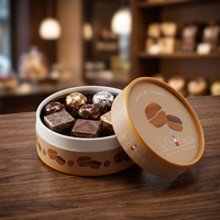 Custom Baklava Verpakking Luxe Chocolade Koekje Koekje Ronde Papieren Buis Dadels Fruit Food Noten Aluminiumfolie Geschenkdozen