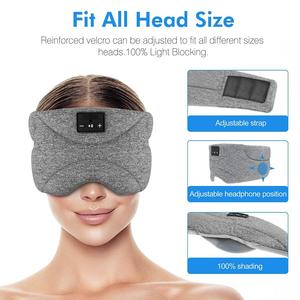 Auriculares para dormir, diadema suave y cómoda, auriculares inalámbricos para música, mascarilla azul para dormir - Product Image 3