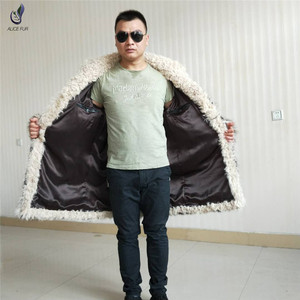 Cappotto invernale da <span class=keywords><strong>uomo</strong></span> in stile personalizzato cappotto in vera <span class=keywords><strong>pelliccia</strong></span> cappotto in <span class=keywords><strong>pelliccia</strong></span> di castoro naturale stile lungo con rifiniture in <span class=keywords><strong>pelliccia</strong></span> di agnello - Product Image 4