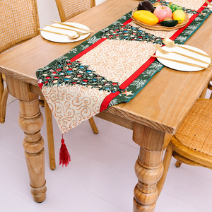 Transfrontalier nouveau grand créatif Polyester coton guirlande wapiti Table drapeau <span class=keywords><strong>nappe</strong></span> salle à manger maison décorations de noël bricolage artisanat - Product Image 3