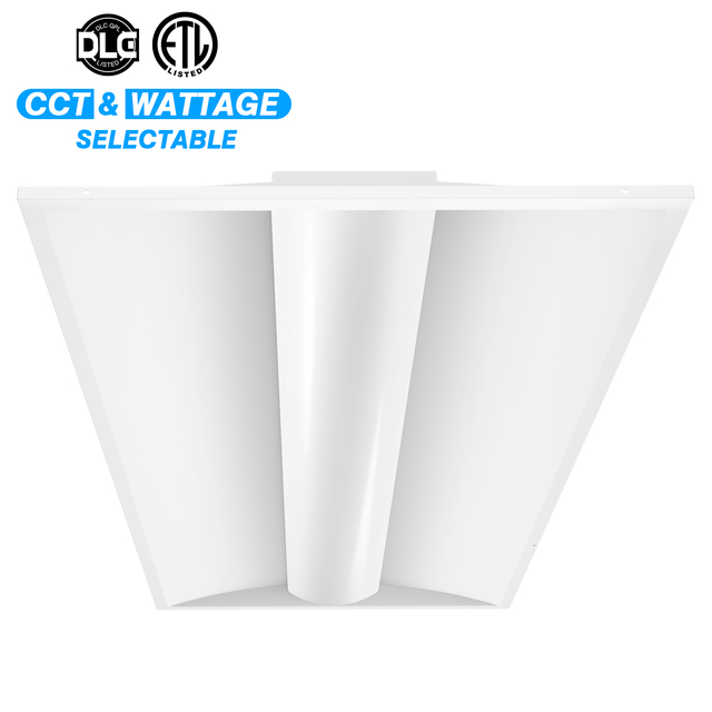 2x4 Troffer Lighting Dimmable Panel Light for Office & School 36w/50w Retrofit Kit LED Indirect Troffer Lights Recessed Mounted
