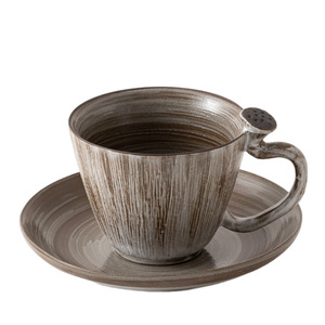 Ensemble tasse à thé et plateau en céramique 245 ml, design classique <span class=keywords><strong>lotus</strong></span>, tasse en argile pour café et thé, soucoupe avec boîte cadeau - Product Image 2