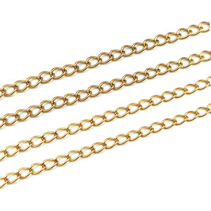 Chaîne d'extension en acier inoxydable, rouleau de 5 m, motif meander, accessoire de bijouterie DIY, options de couleurs argent, or, or rose - Product Image 5