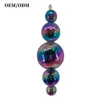 Nouvelles décorations de Noël artisanales personnalisées : guirlande de pendentifs en forme de gourde miroir à sequins et perles, pour fêtes et événements.