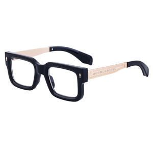 Lunettes de vue carrées plein cadre ZS-98159 pour hommes, monture en métal PC, verres optiques anti-reflets double usage, origine Taizhou - Product Image 1
