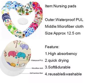 Coussinets d'allaitement en bambou biologique réutilisables et lavables du fournisseur d'usine Couches d'allaitement en <span class=keywords><strong>coton</strong></span> pour bébés pour mamans et femmes - Product Image 3