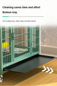 Kinghotpet Pet grande gabbia pieghevole canile filo di ferro di ultima progettazione gabbia pieghevole per cane gatto domestico cassa - Product Image 5
