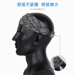 Summer <b>Sports</b> <b>Headband</b> Stripe Pattern Sweat Absorbing For Running Fitness Yoga Universal Size High Permeability - Product Image 1