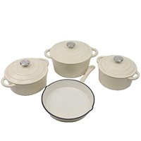 Ensemble de 4 casseroles en fonte émaillée pour la maison, 20/22/24 cm, fabrication chinoise, antiadhésives, pour la fête du Ramadan