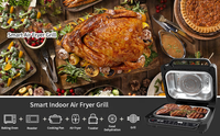 Four électrique commercial numérique avec friteuse à air, pot à friteuse à air, sans huile, friteuse à air numérique antiadhésive, four intelligent à griller