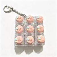 En gros, Porte-clés jouet anti-stress à 9 boutons, en forme de clavier mécanique, avec LED et touches de clavier, pendentifs