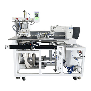 Machine à coudre industrielle automatique pour poches et surpiqûres, avec moteur et engrenages, programmable informatisée haute vitesse pour jeans - Product Image 1