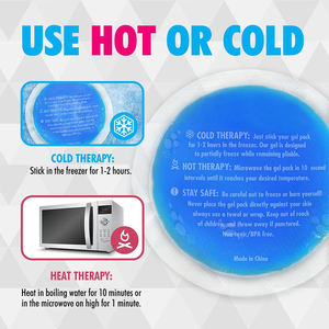 カスタムロゴ印刷入り 再利用可能 小型丸型ジェルセラピー 冷温湿布パッド パールアイスビーズ ジェルパック - Product Image 2