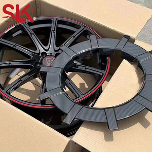 Capuchon de moyeu de construction de roue en fibre de carbone véritable état neuf pour <span class=keywords><strong>Brabus</strong></span> 19 "20" 21 "22" 23 "24" pouces - Product Image 3