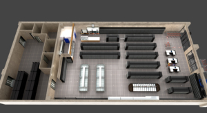 Bán lẻ grovery cửa hàng bố trí 3D thiết kế hiển thị giá nhà sản xuất siêu thị thiết bị - Product Image 4