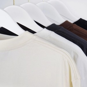 High Quality 260gsm Knitted Formal Oversized Blank Men's T-Shirt with Custom Printing Free Sample Available - Product Image 3