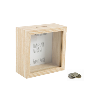 Alcancía Promocional Personalizada, Marcos de Fotos de Madera, Caja de Ahorro de Dinero para Adultos - Product Image 2