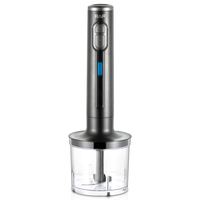 Nouveau produit Mélangeur électrique à immersion sans fil multifonctionnel rechargeable à 4 lames Ensemble de mélangeurs à main sans fil