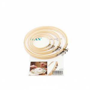ILAN Bamboo <b>Embroidery</b> <b>Frame</b> 33Cm Set 6Pcs For Cross Stitch Crafting - Product Image 1