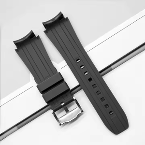 Correa <span class=keywords><strong>Moonswatch</strong></span> de 20mm con extremo curvo, muñequeras de goma de silicona de liberación rápida, transpirable de lujo para Smartwatch, reloj inteligente perfecto - Product Image 5