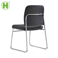 Chaise de bureau en Faux cuir synthétique, meuble empilable, pour salle à manger, personnalisé