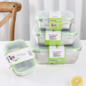 Boîte de conservation alimentaire en acier inoxydable 304, carrée, avec couvercle hermétique, boîte à lunch de voyage - Product Image 2