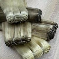 Extensions de cheveux humains vierges bruts chinois, double trame, longs et lisses, sans perte, fines, qualité Genius Weft, prix d'usine en gros