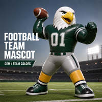 Mascotte gonflable personnalisée en forme d'aigle pour le football américain, grande mascotte gonflable publicitaire dynamique, décoration pour match de football