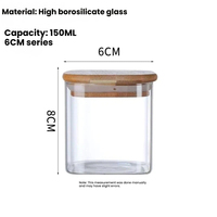 Bocaux de conservation en verre borosilicate de haute qualité avec couvercle à charnière, design classique artisanal, grande capacité pour thé, bonbons, épices et aliments, pour la cuisine
