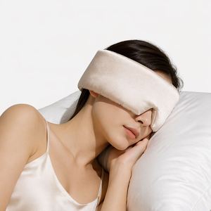 Masque en soie enveloppant intégral, occultant et respirant, idéal pour les voyages, le yoga et le sommeil profond, en coton - Product Image 3