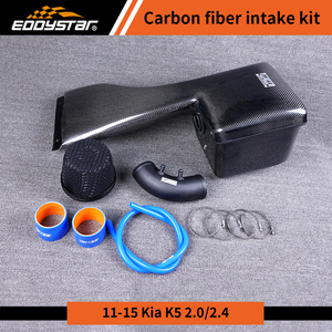 Prise d'air en carbone léger Eddystar avec bouclier thermique pour <span class=keywords><strong>Kia</strong></span> K5 Optima TF 2011-2015 2.0L 2.4L Accessoires de tuning quotidiens - Product Image 2