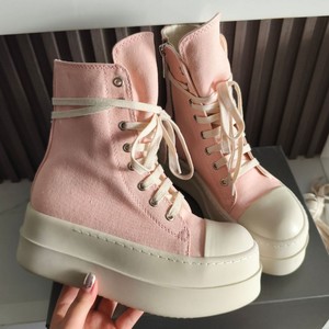 2026 New Style High-<b>Top</b> Casual Canvas Fashion-able Versatile Thick-Tread Height-Enhancing Street Trendy Lace-Up Women's Shoes Sh - Product Image 2