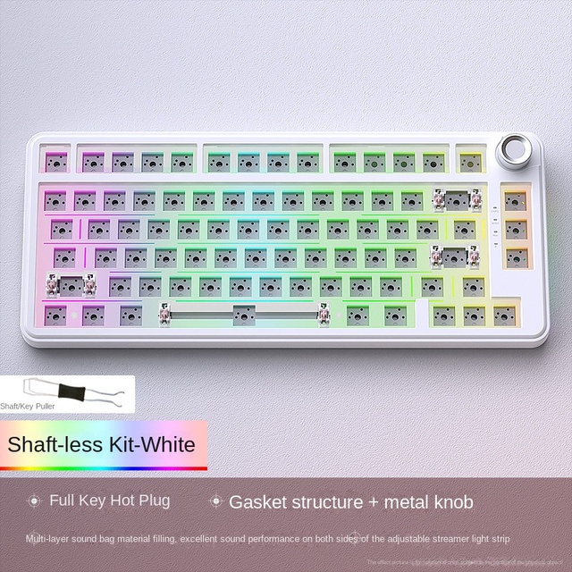 YG75 75% Mechanical Keyboard Kit for Three-mode Hot-plug DIY Customized RGB