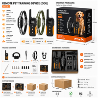 PD 519-1 Ferngesteuertes Hundetrainingshalsband mit 1000m Reichweite, Ton-, Vibrations- und Statischer Korrektur