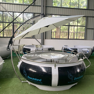 10人用Bbqドーナツボートポンツーンウォーターフロートドックフローティングマット水上水上シラーウォーターバイク - Product Image 6