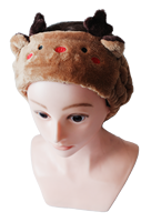 Bandeau de renne en molleton de corail doux pour la peau, parfait pour le démaquillage et les soins de la peau quotidiens.