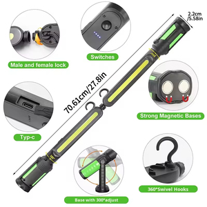 Portable light-emitting diode work light <b>rechargeable</b> mechanical pole hood repair portable light-emitting diode pole - Product Image 5