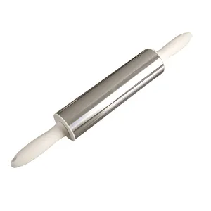 Bester Preis Küchenzubehör hochwertiger langlebiger Gebäckteig 201 Edelstahl Backen Rolling Pin